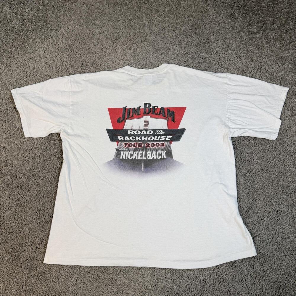 Vintage Nickleback Jim Beam Tour Shirt Size XL Road To The Rackhouse 2002
